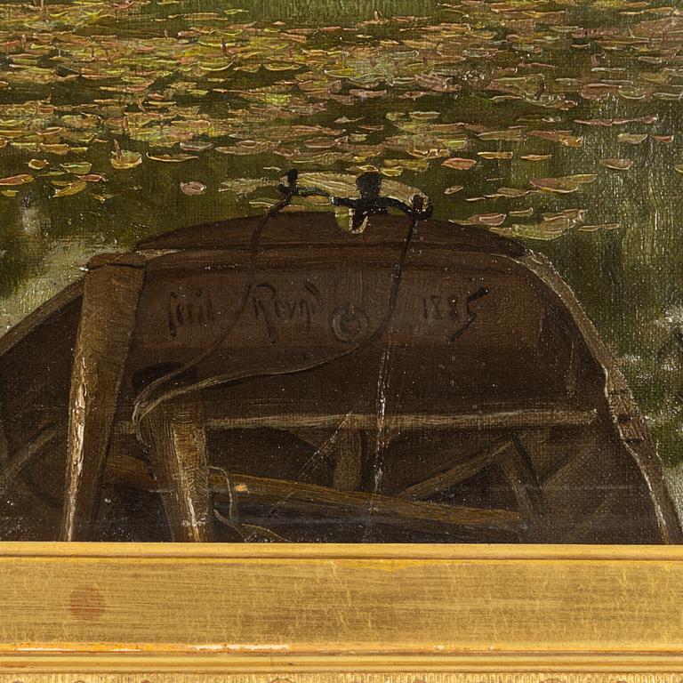 Cecil Mendelssohn Round, "A Peak Through The Boathouse East Bilney Hall".