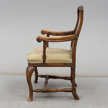 A first half of the 18th Century Baroque armchair.