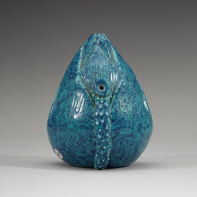 A 'Robins Egg' water dropper, late Qing dynasty (1644-1912).