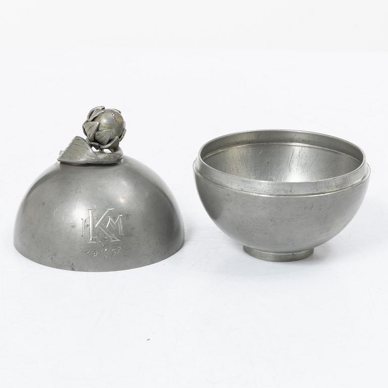 Estrid Ericson, a pewter box, Svenskt Tenn, Stockholm, 1932.