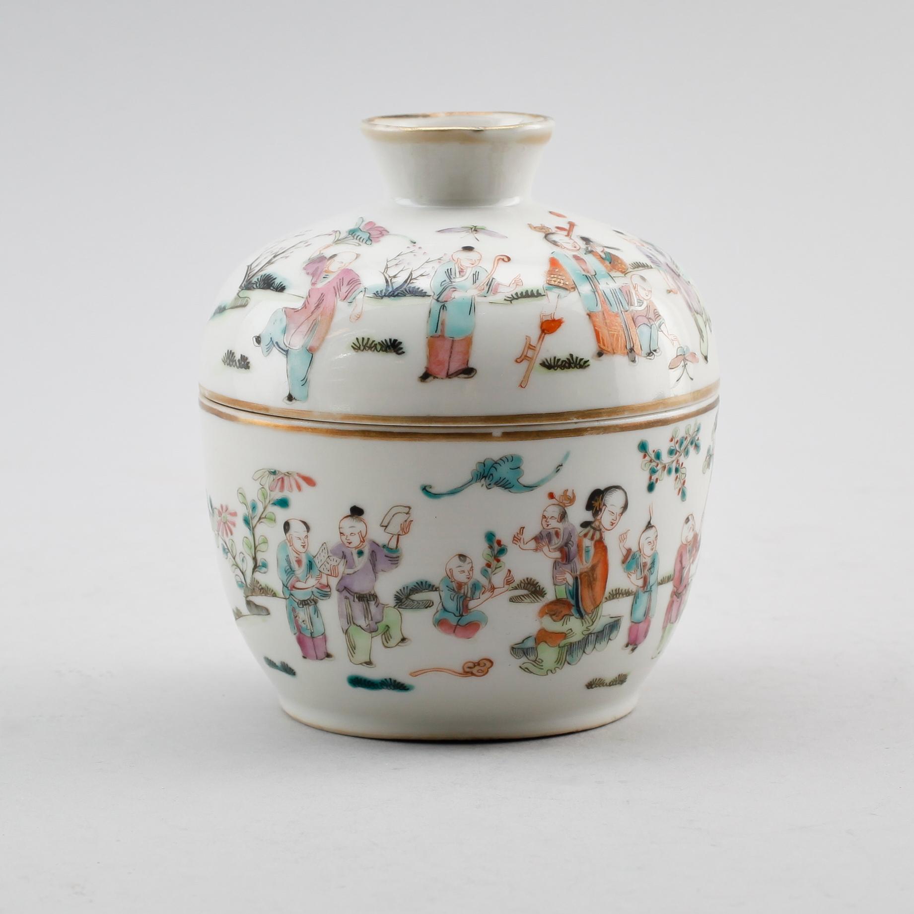 LOCKSKÅL, porslin, Kina, 1800-/1900-tal.