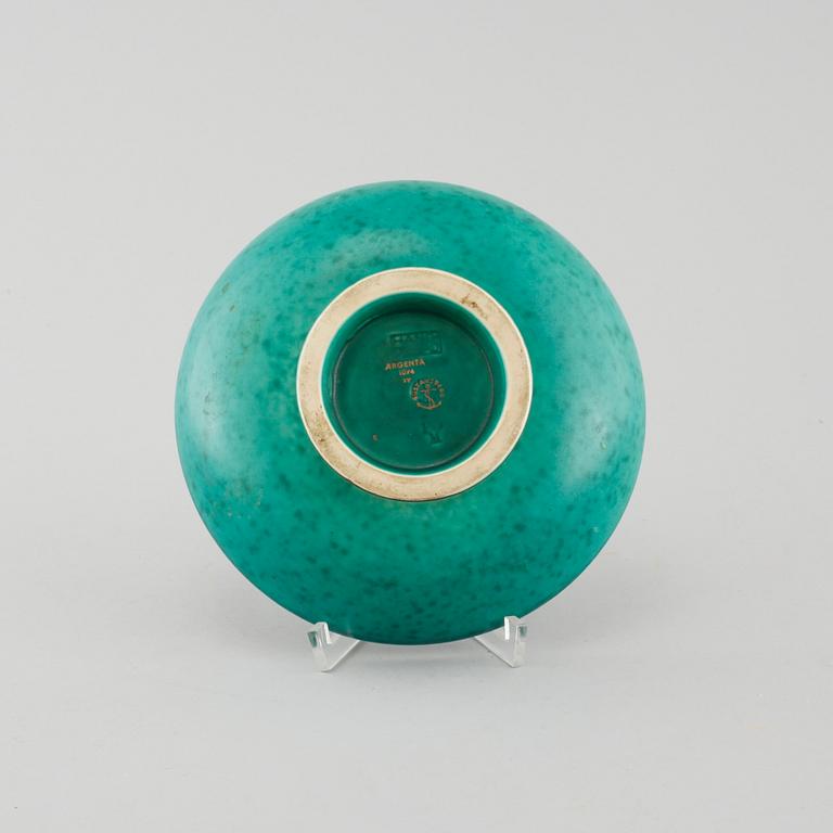An "Argenta" bowl, designed by Wilhelm Kåge for Gustavsberg 1935.