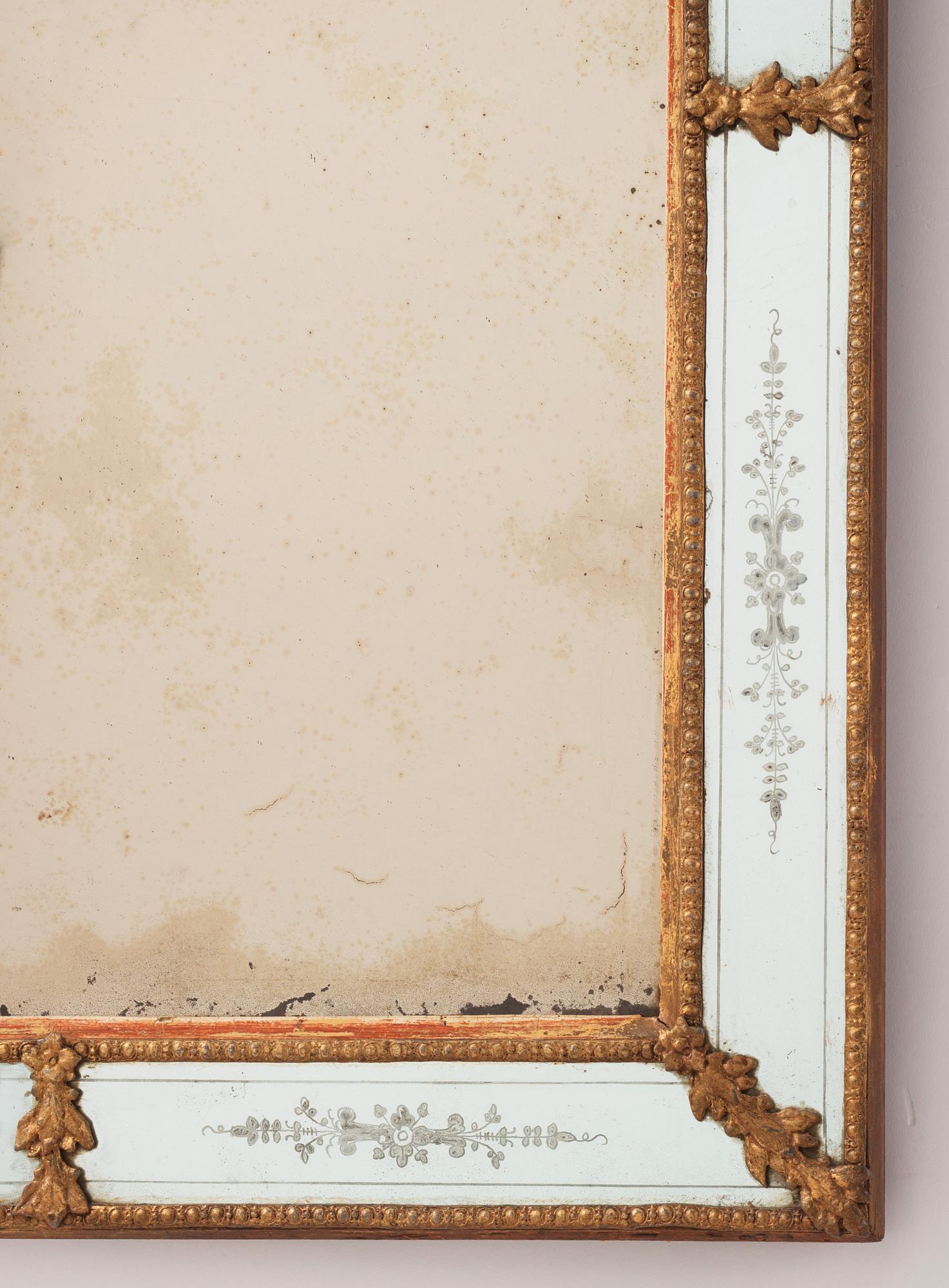 Spegel, av Burchardt Precht (verksam i Stockholm 1674-1738), Barock.