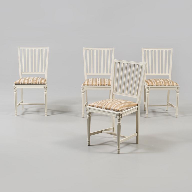 STOLAR, 4 st, gustaviansk stil, 1900-talets andra hälft.
