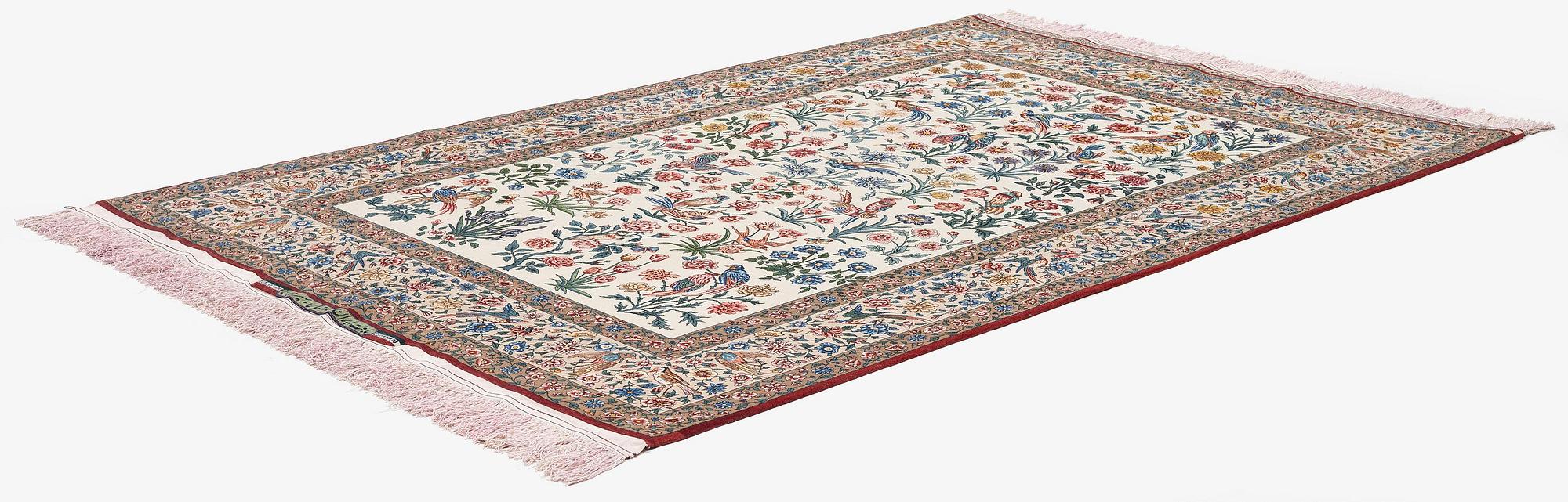 A, 'Golo Bolbol' rug, Isfahan, signed (Mahmoud and Mohammad Reza) Seirafian, c. 230 x 147 cm.