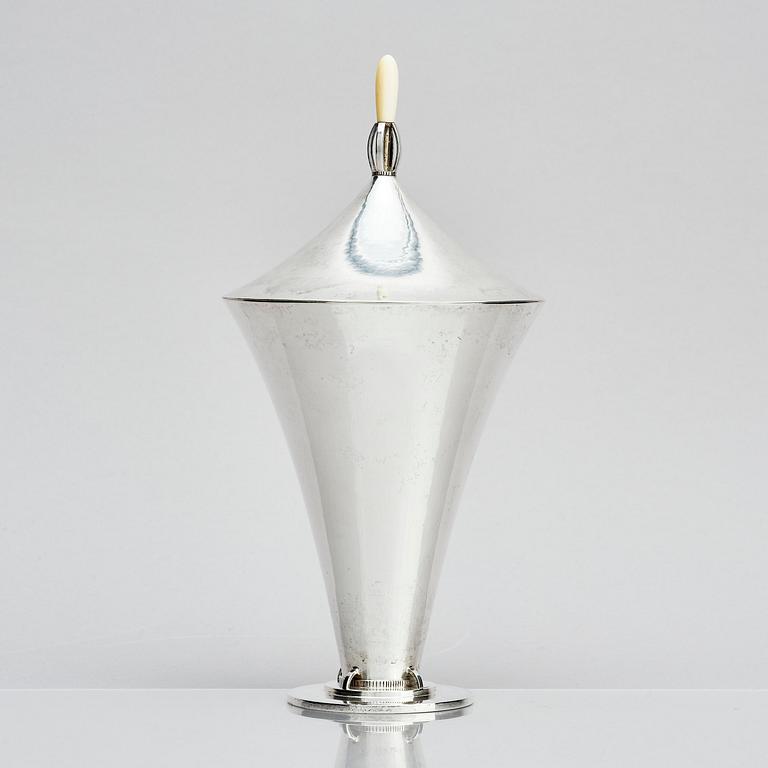 Wiwen Nilsson, a silver beaker with lid, Lund, Sweden 1927.