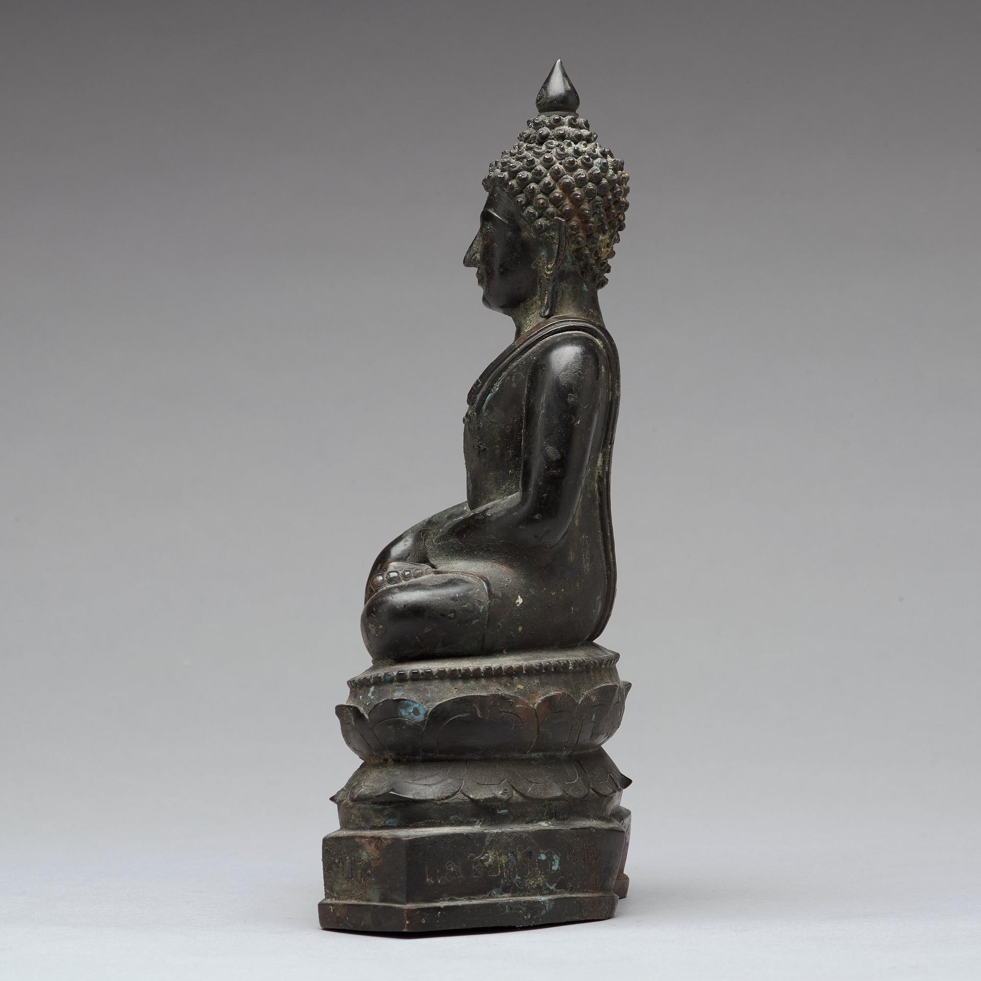 BUDDHA, brons. Thailand, troligen Lanna, 1700-tal.