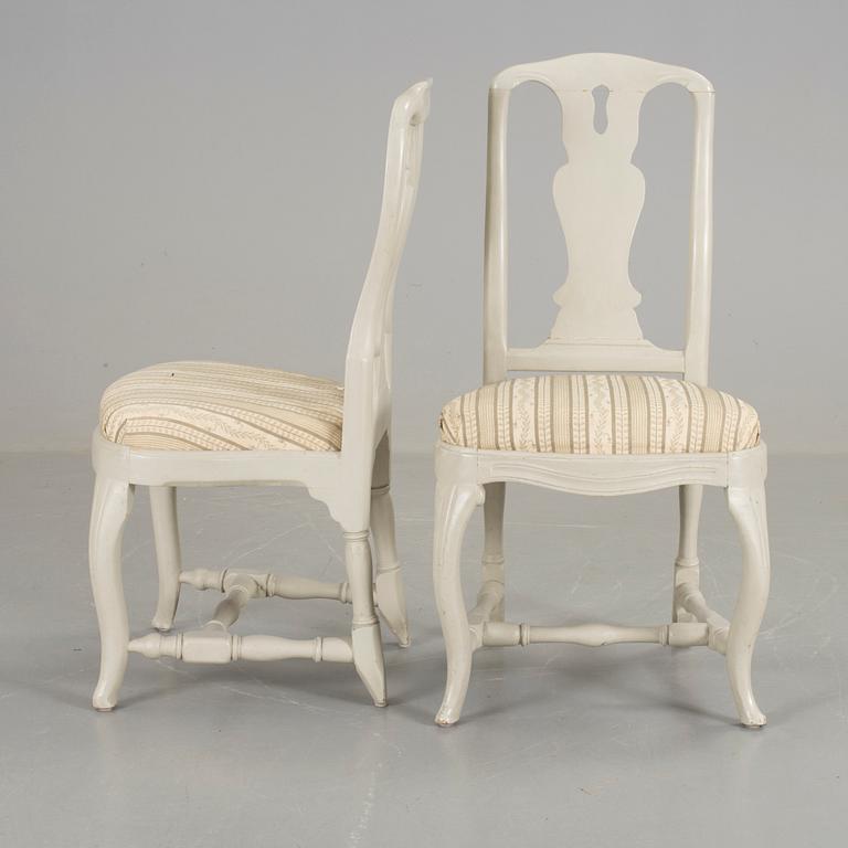 STOLAR, 2 stycken, senbarock, 1700-tal.
