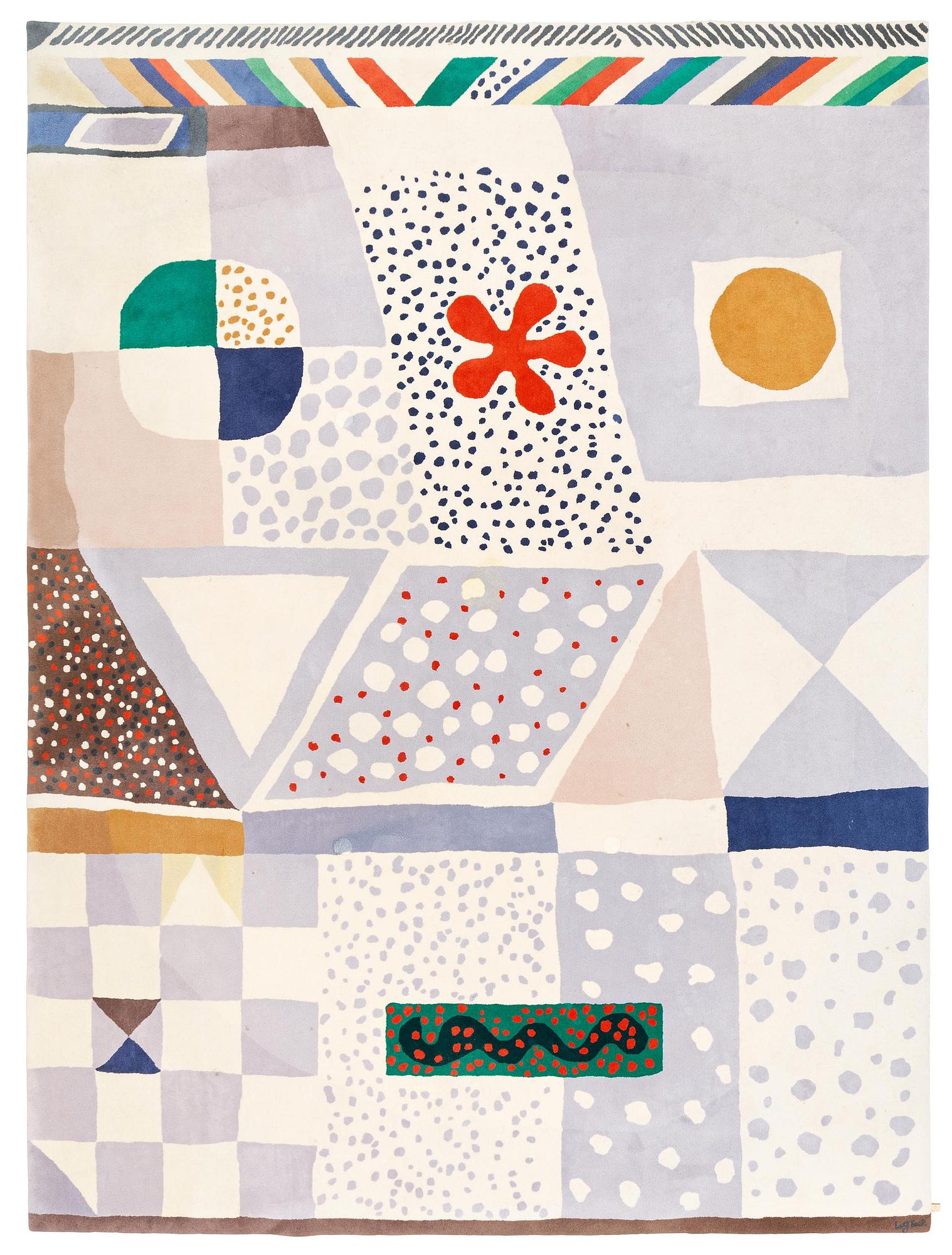 Josef Frank, matta, "Matta nr 1", handtuftad, Svenskt Tenn och Kasthall, ca 395 x 295 cm.