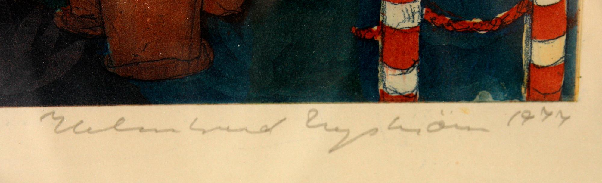 HELMTRUD NYSTRÖM, färgetsning, sign o dat 1977, numr 49/100.
