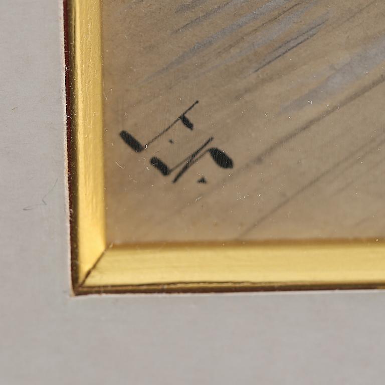 JENNY NYSTRÖM, blandteknik, monogramsignerad.