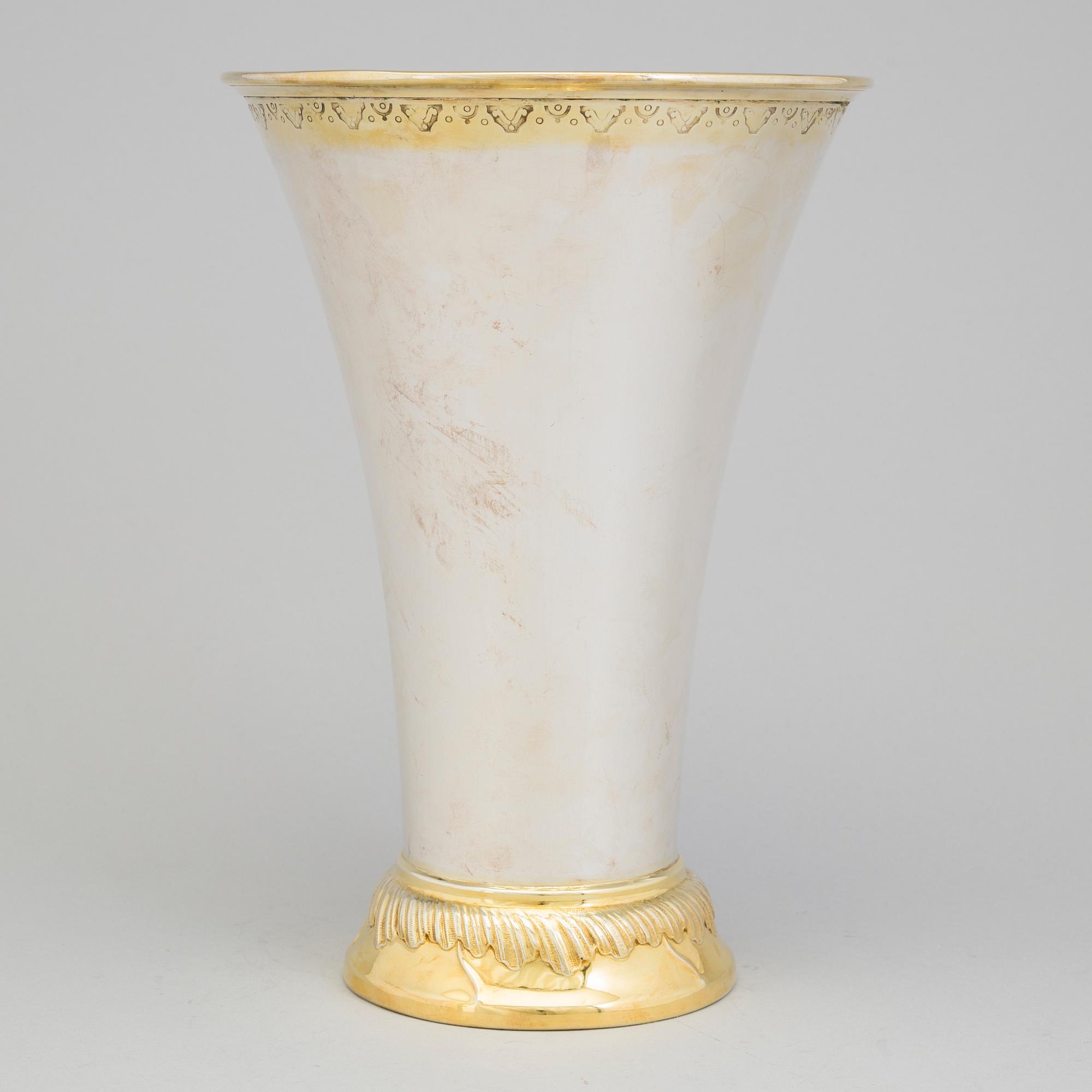 CG HALLBERG, bägare, silver, Stockholm, 1925.