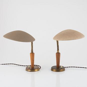 Bertil Brisborg, a pair of table lamps, model "32745", Nordiska Kompaniet, 1940s-1950s.