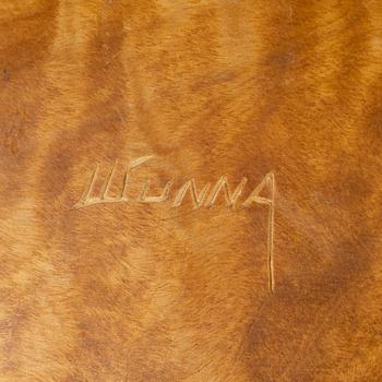 A birch box with lid by Lars Levi Sunna, signed.