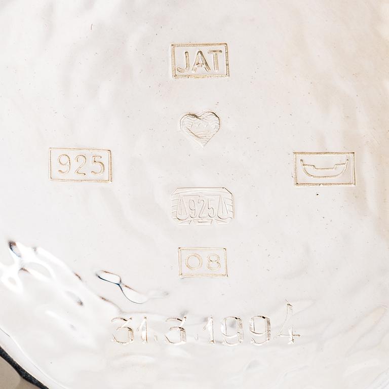 A sterling silver bowl, J.A. Tarkiainen, Helsinki 1991.