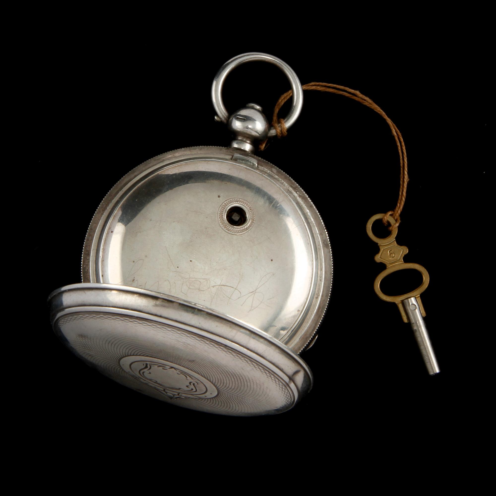 FICKUR, silver, Waltham, omkring sekelskiftet 1900.