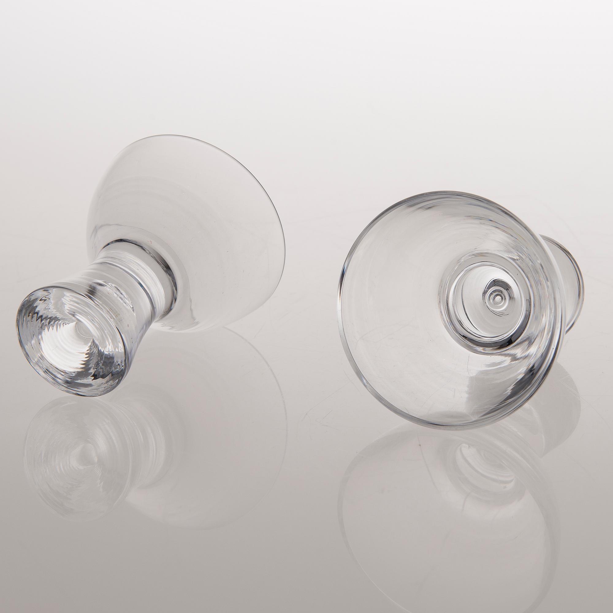 six sherry glasses, "Tapio", Iittala, the latter half of the 20th century.