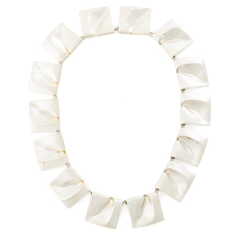 Björn Weckström, “Planetoid Valleys” necklace, sterling silver, Finland, 1973.