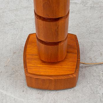 A Möllers Armatur Teak and brass lamp, Eskilstuna, mid 20th Century.