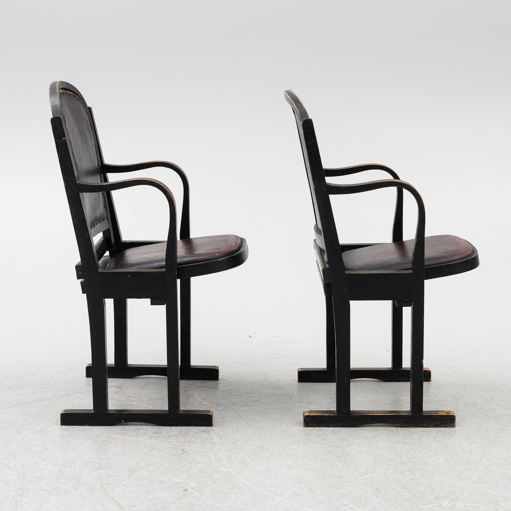 A pair of cinema chairs, 1920s/30s.
