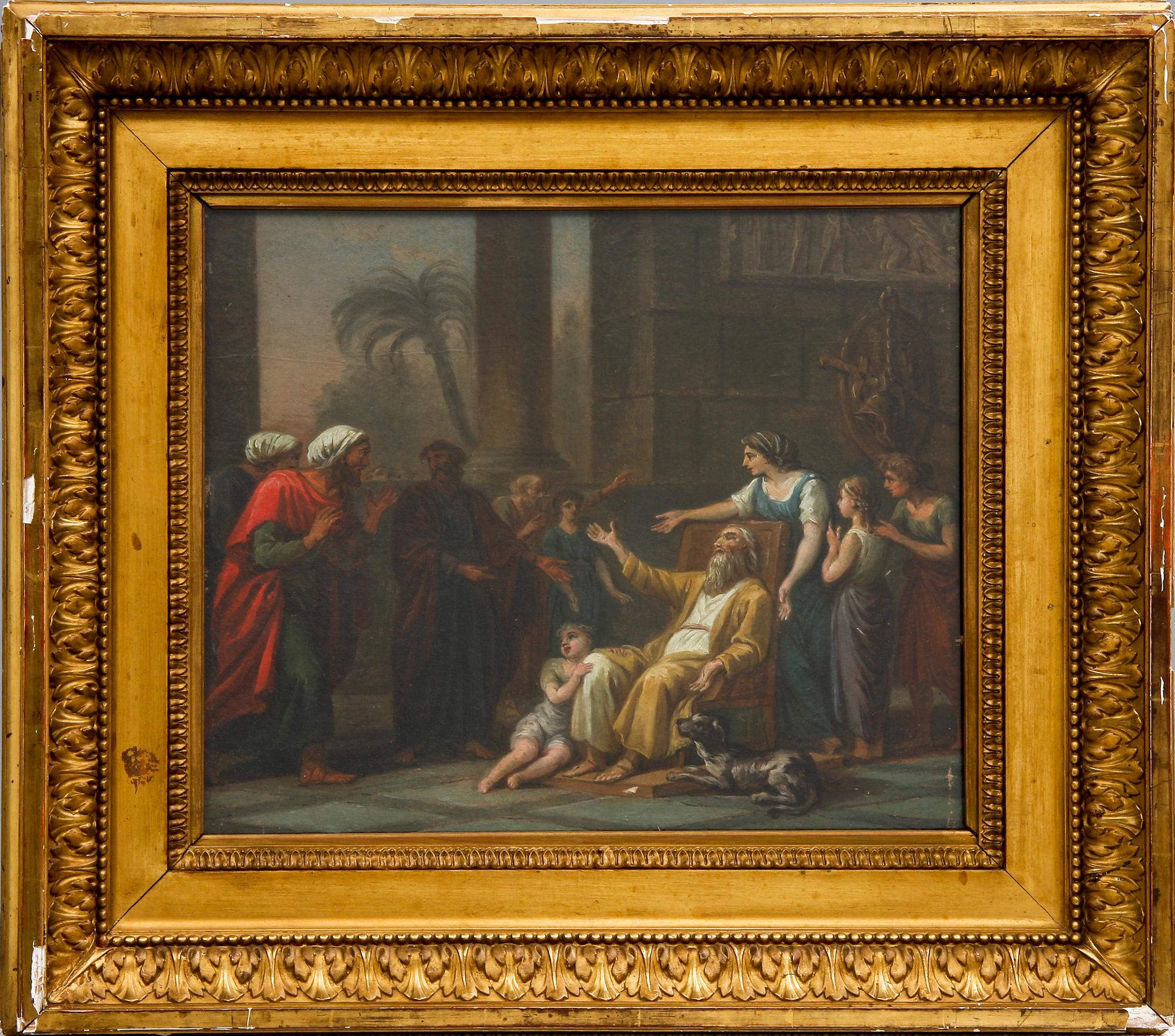 OKÄND KONSTNÄR, olja på pannå. Fransk skola, 17/1800-tal.
