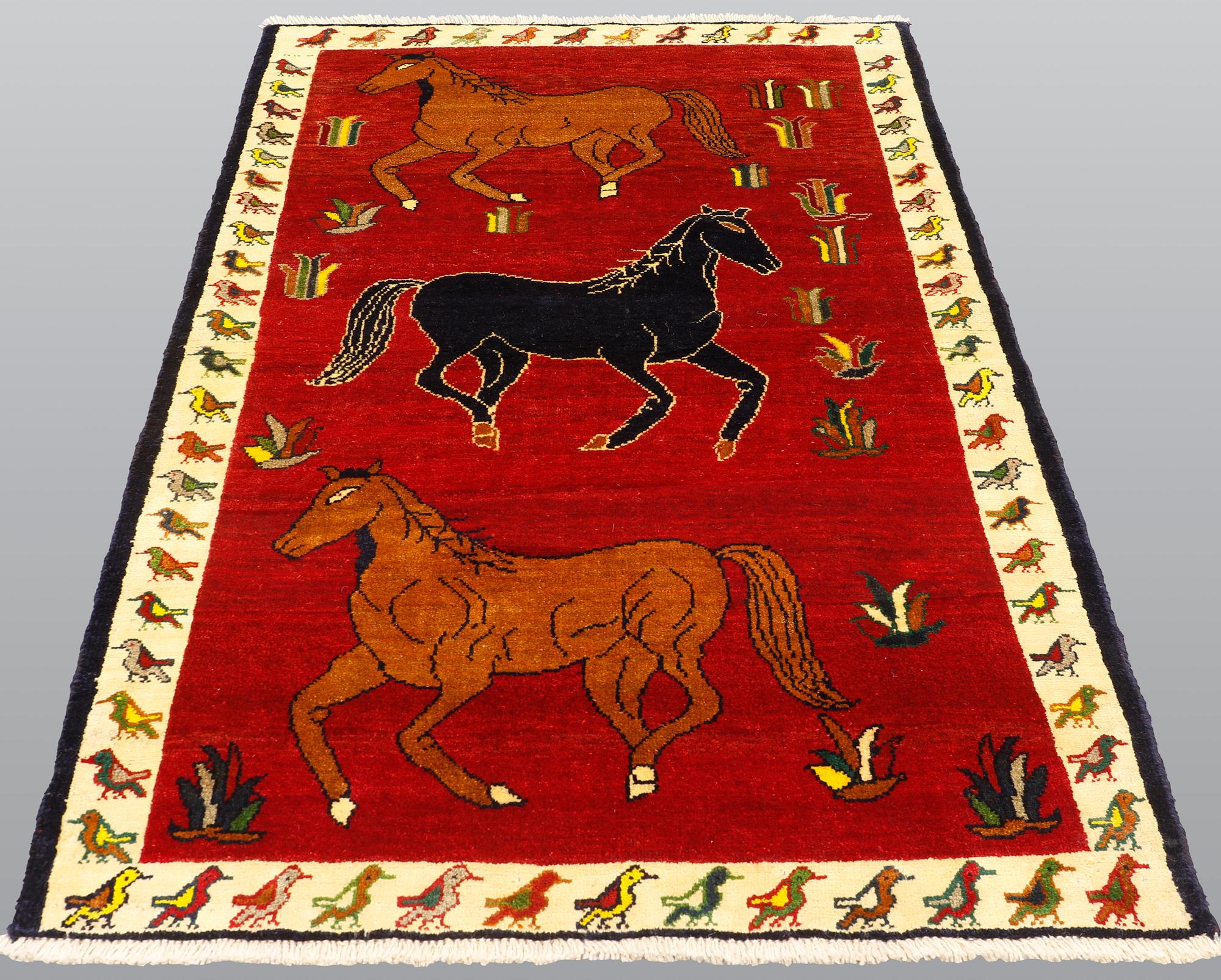A carpet, Figural Kashgai, ca 180 x 110 cm.