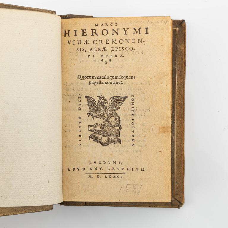 Gryphius 1581, with a poem about the game of chess.