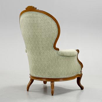 FÅTÖLJ, nyrokoko, 1800-talets slut.