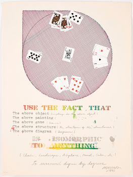 SHUSAKU ARAKAWA, färglitografi, signerad och daterad 1993, numr 73/100.