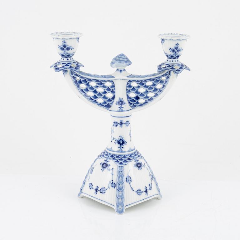 Royal Copenhagen, a porcelain candelabra model 1169, full blonde, second half of the 20th century.