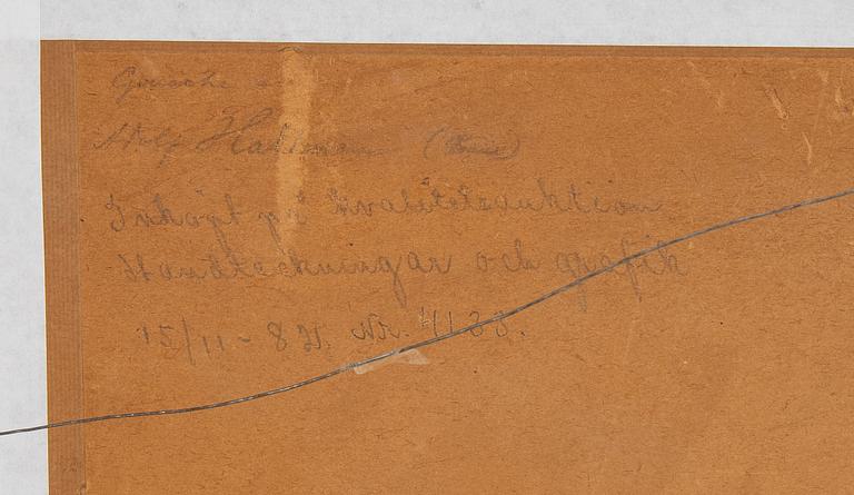 Adolf Hallman, gouache, signerad och daterad -24.