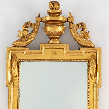 A Gustavian mirror, 18th century later half.