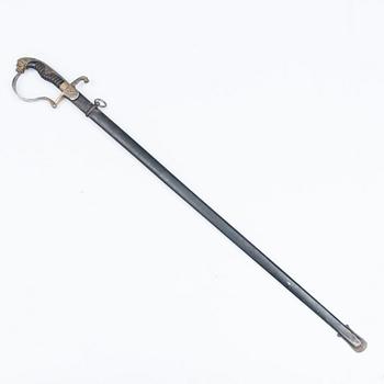 An Imperial German artillery officer's sword, circa 1900.