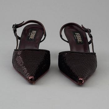 Sequin slingbacks by Jean ferre.