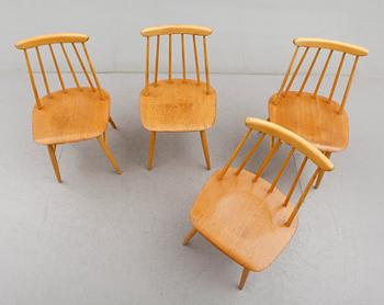 STOLAR, 4 st, "Fanett", Ilmari Tapiovaara, Edsbyverken, 1960-tal.