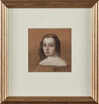 OKÄND KONSTNÄR, blandteknik, 1800-talets mitt.