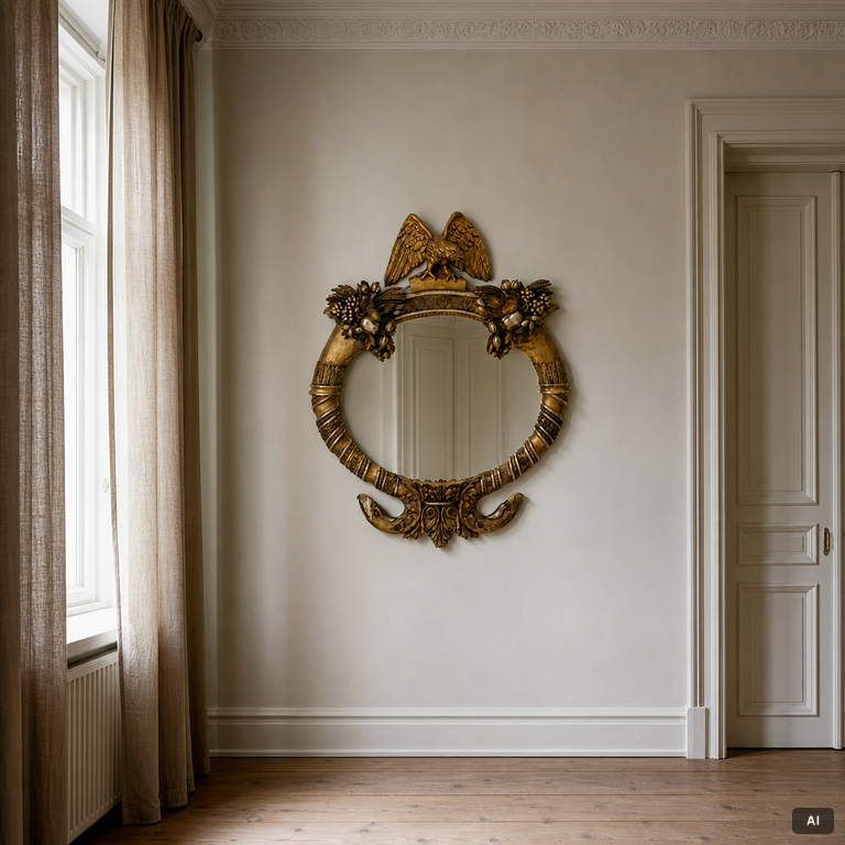 Mirror, probably England, 19th century.