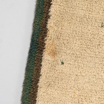 Ryijy/ peite, kansanomainen, päivätty 1851, Suomi. Noin 180 x 153 cm.