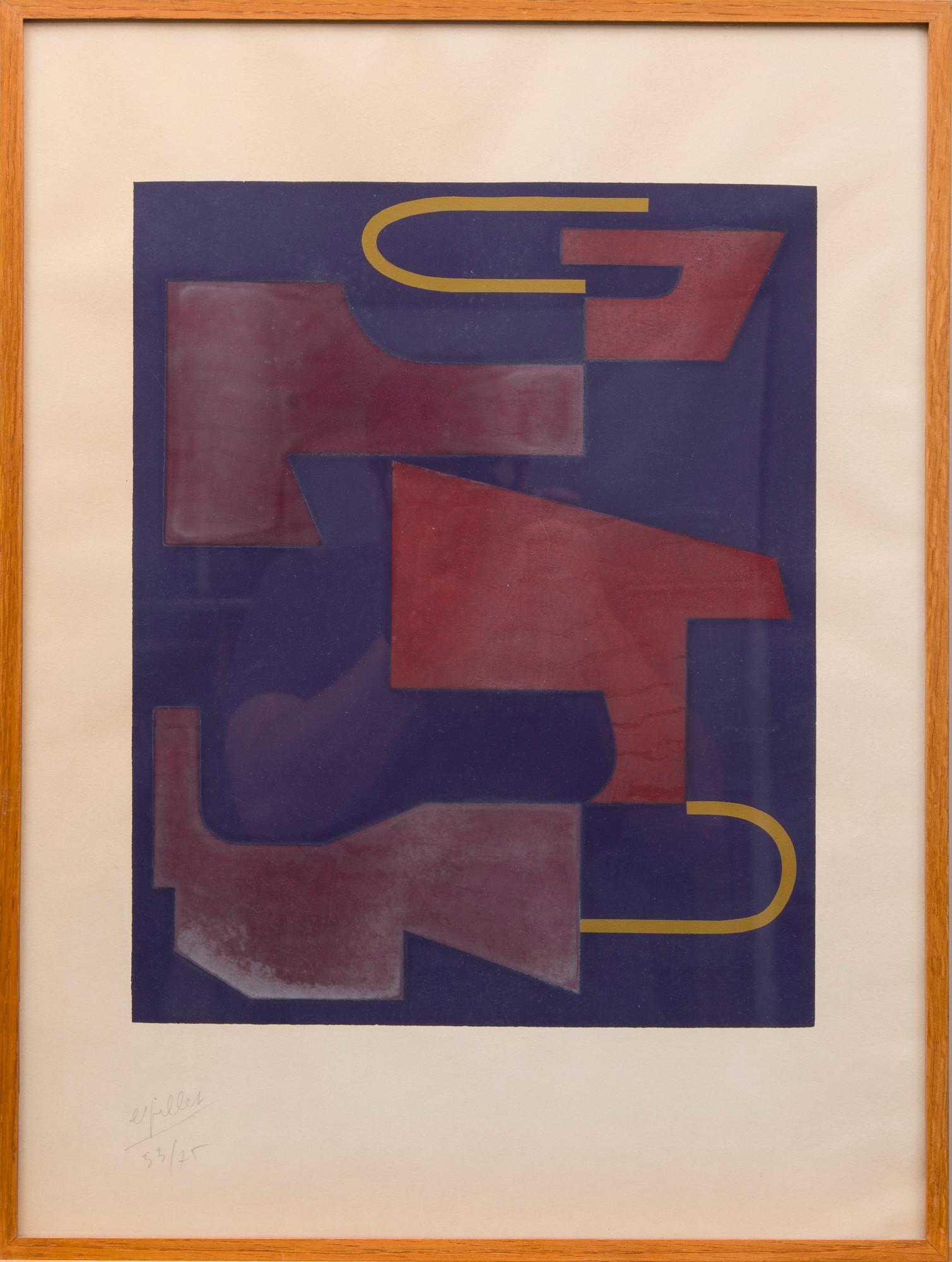 EDGARD PILLET, serigrafi, signerad och numrerad 53/75.