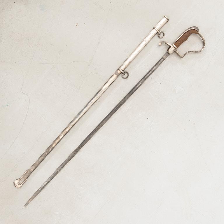 A Danish sabre, 1870s/80s, with scabbard.