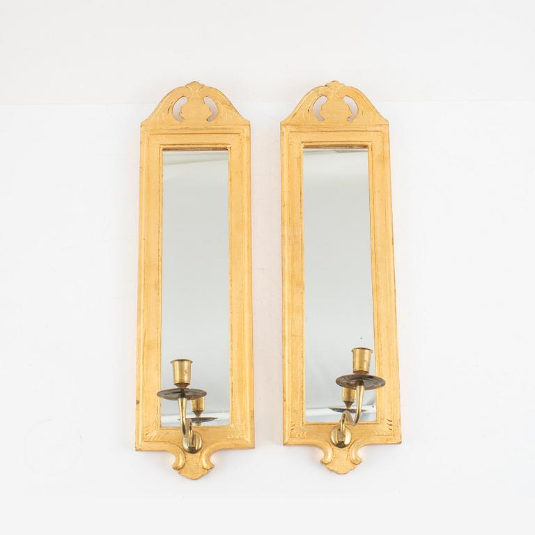 Spegellampetter, ett par, "Regnaholm", IKEA:s 1700-talsserie, 1990-tal.