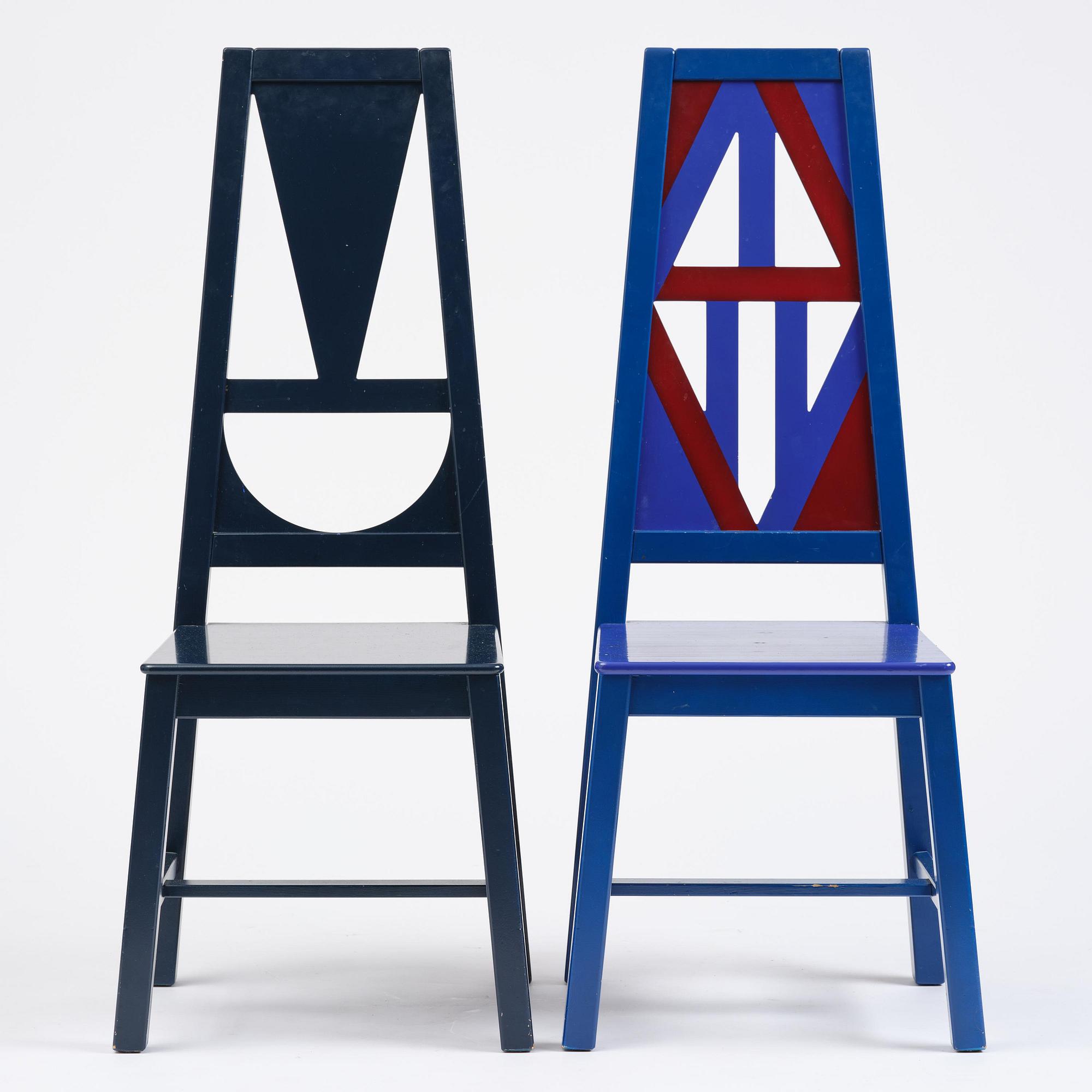 Mårten Andersson, a set of six chairs, "Från gryning till natt" (From Dawn to Night), 1998.