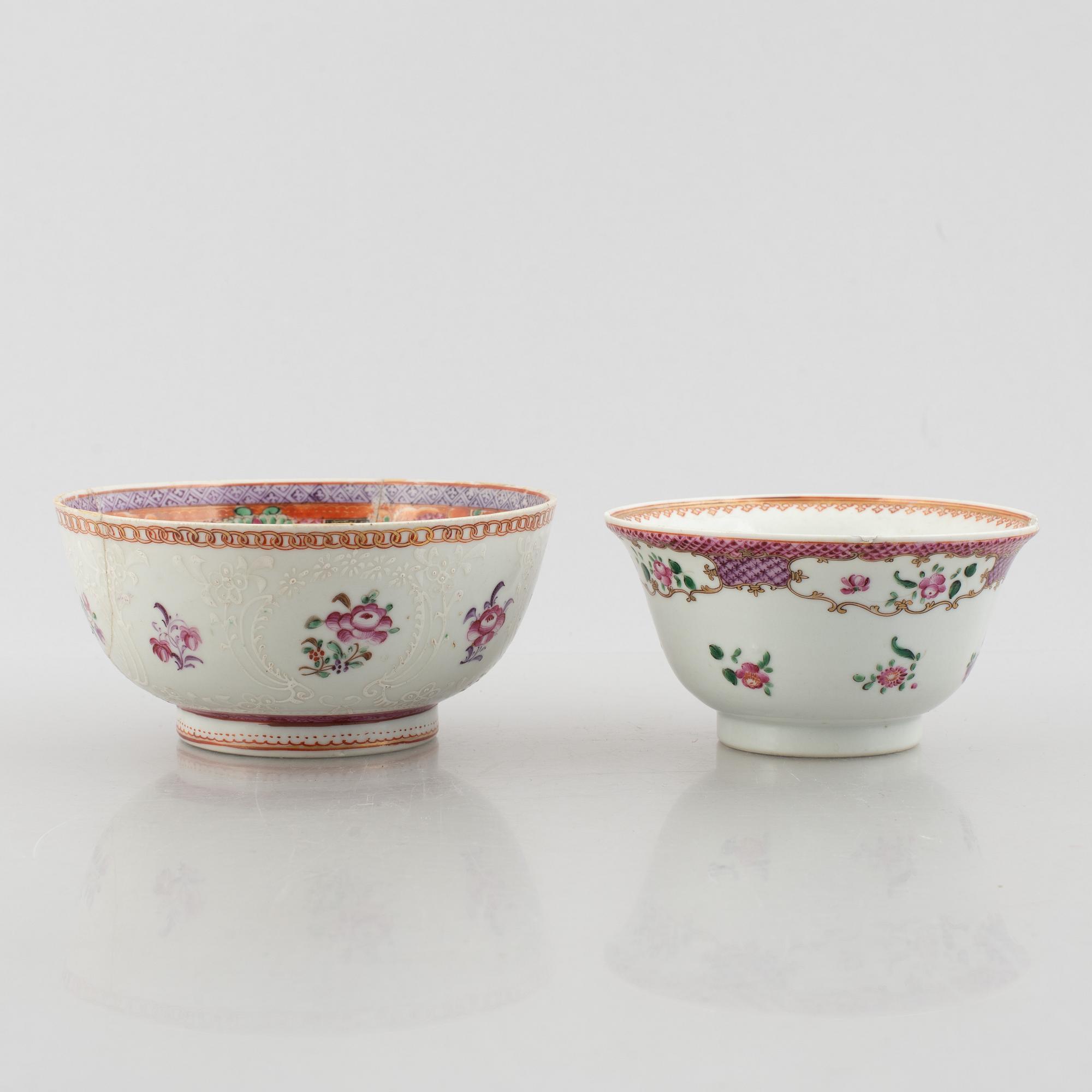 Eleven pieces of Chinese porcelain, 18th and 19th century.