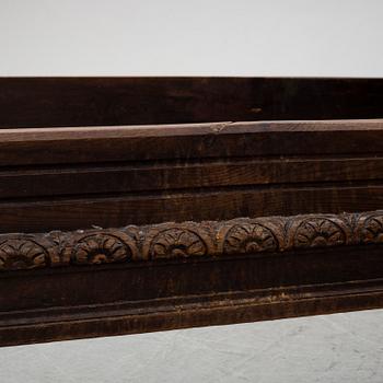 A second half of the 20th century oak bed.