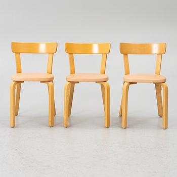 Alvar Aalto, a set of six chairs model 69, Artek, Finland, second half of the 20th century.