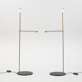 Jonas Bohlin, a pair of 'Galaxy' brass floor lights, Örsjö Belysning.