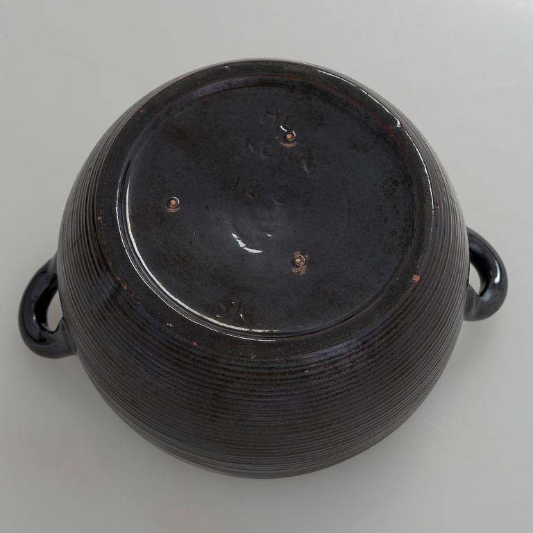 Marita Lybeck, A redclay bowl and plate, signed ML.