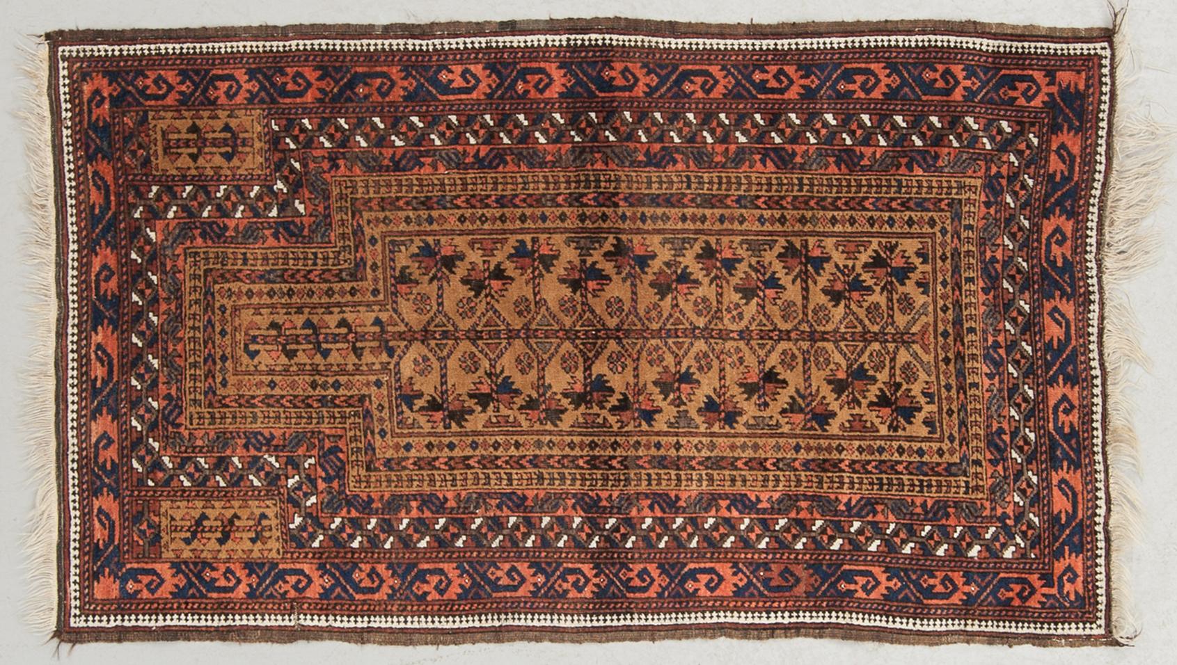 BÖNEMATTA, semiantik, Belutch, ca 160 x 94 cm.