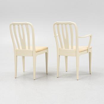 Carl Malmsten, stolar, 8 st, "Juni", Åfors Möbelfabrik AB, 1900-talets andra hälft.