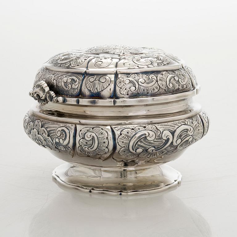 Preben Salomonsen, sockerskrin, sterlingsilver, Danmark 1900-talets senare hälft.